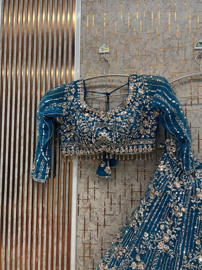 Blue star ready to wear Crop Top Lehenga
