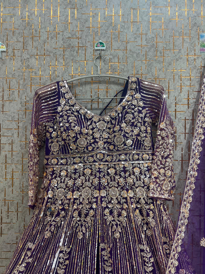 Orange long peplum Dress Farshi Gaharara Dress Special