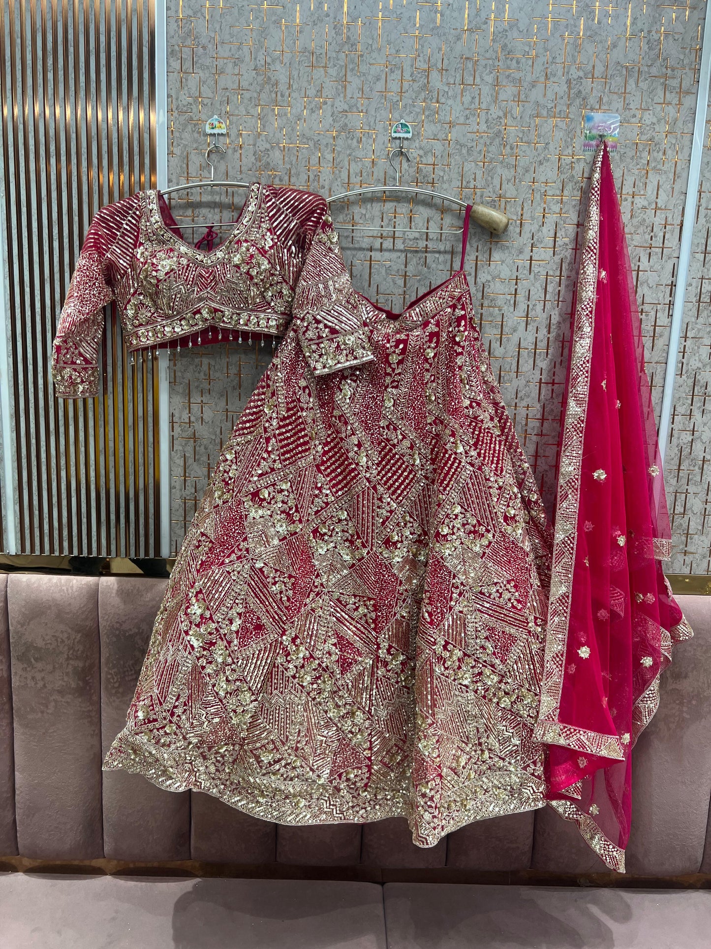 Blue Crop Top Lehenga