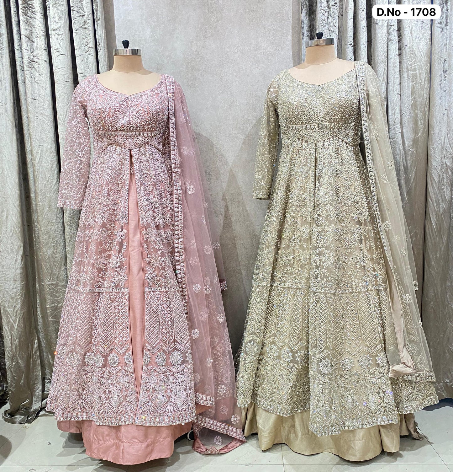 Pink beige golden farshi gharara crop top lehenga