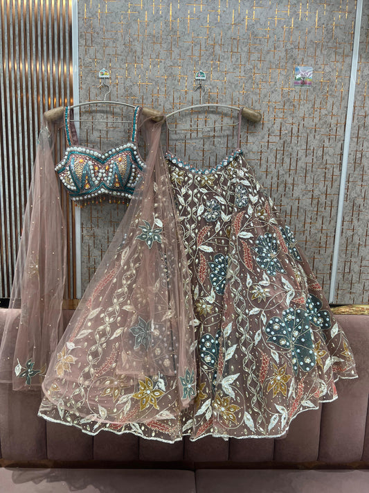 Pink pdp Crop Top Lehenga