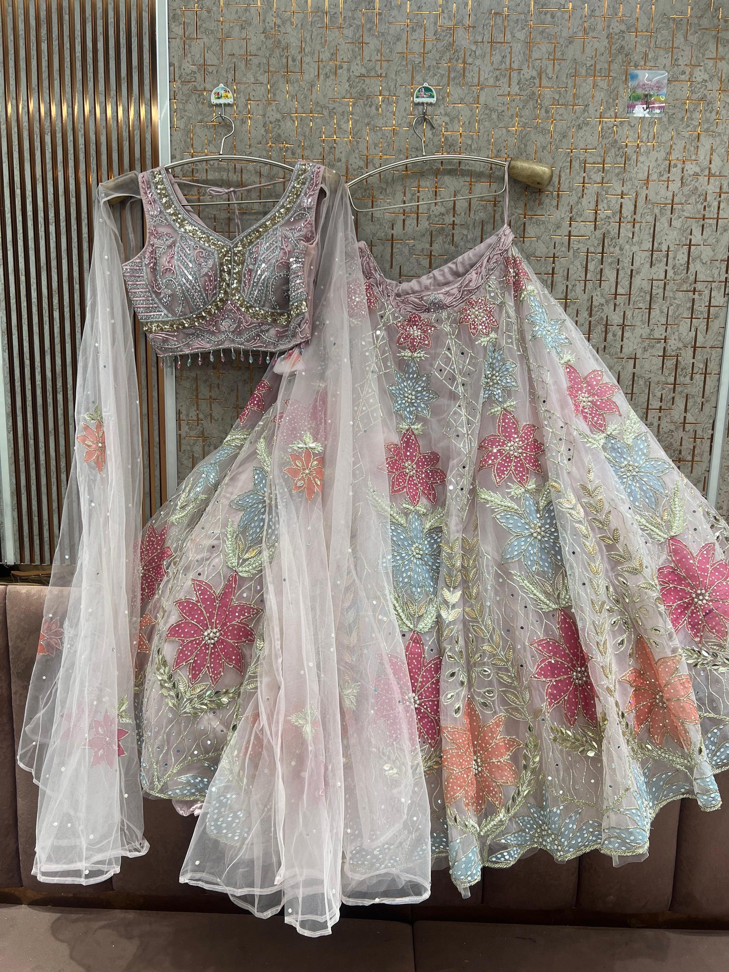 Baby Pink pdp Crop Top Lehenga