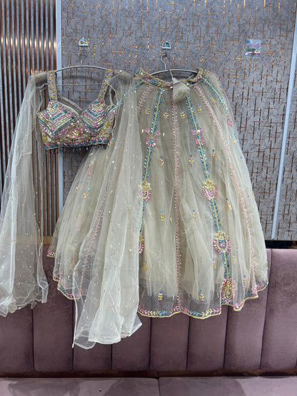 Pink pdp Crop Top Lehenga