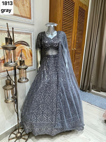 Pink monotone Crop top Lehenga