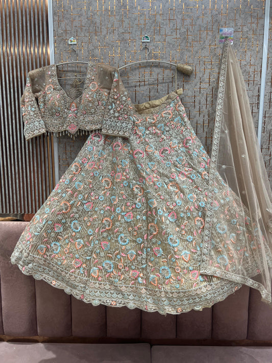 Lavender Crop top Lehenga - Shopping World