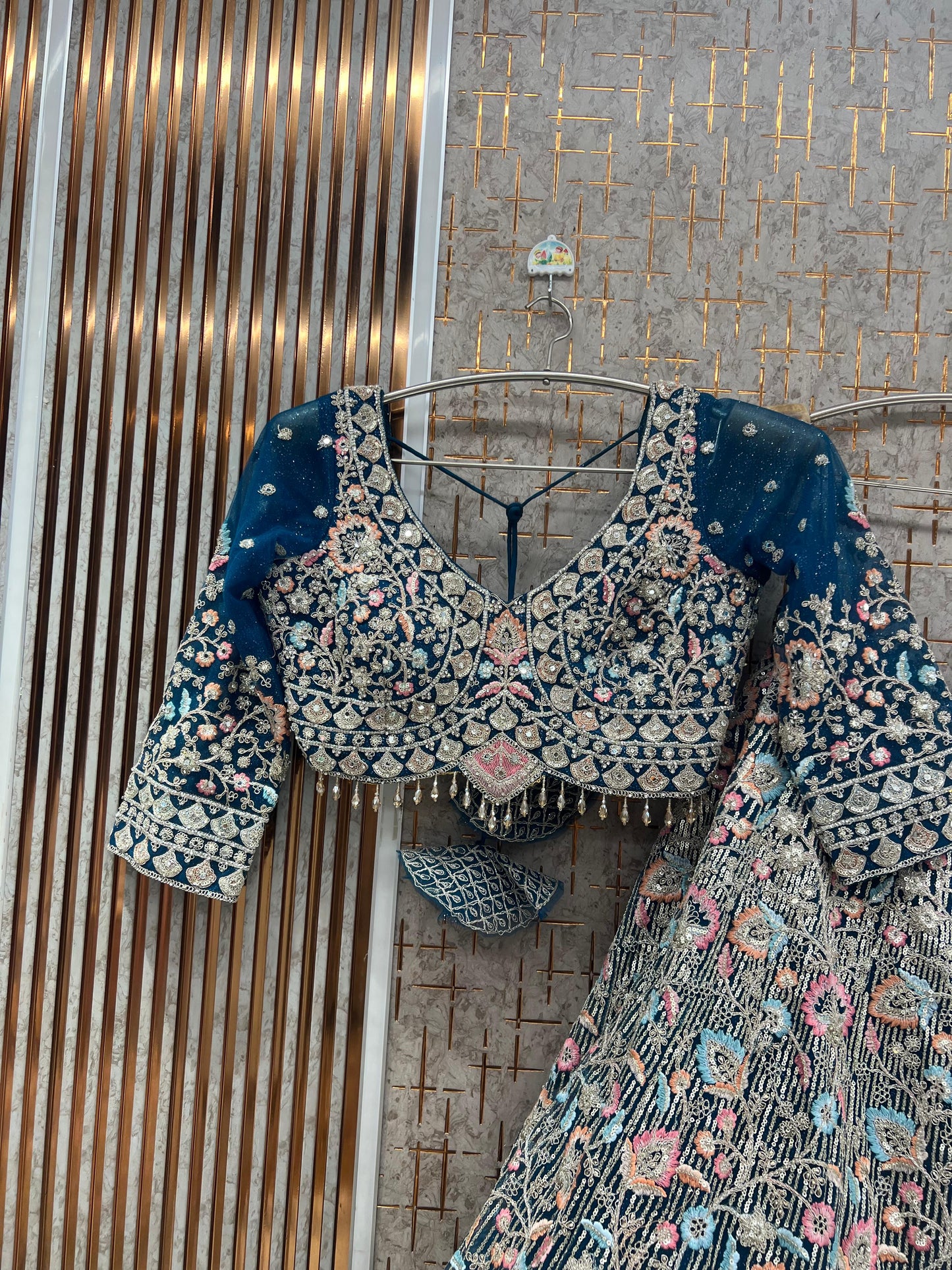 Lavender Crop top Lehenga