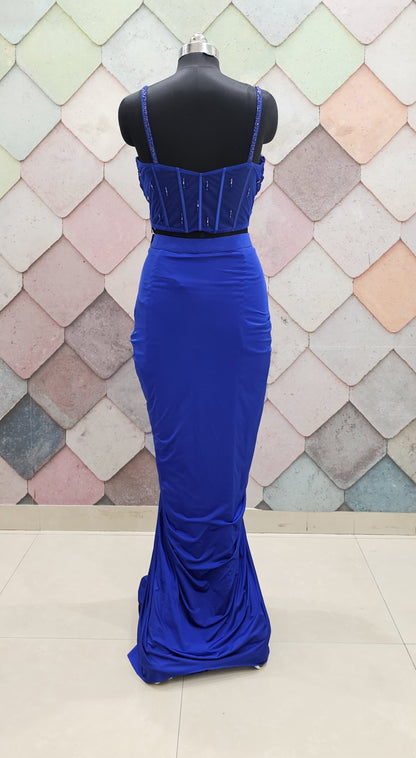 Dark green Drape Saree dress