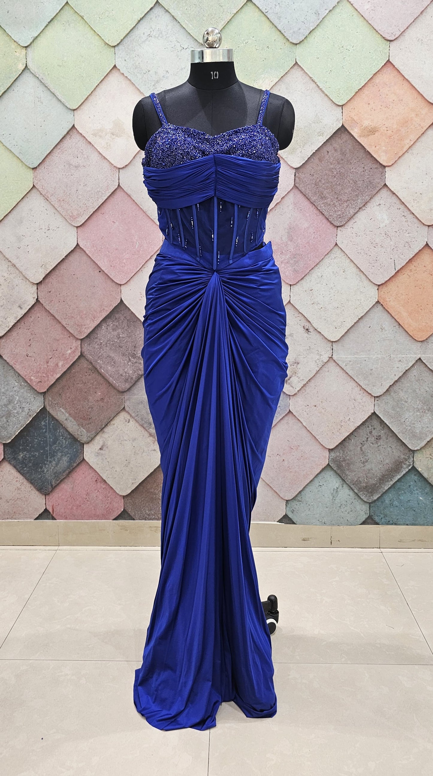 Dark green Drape Saree dress