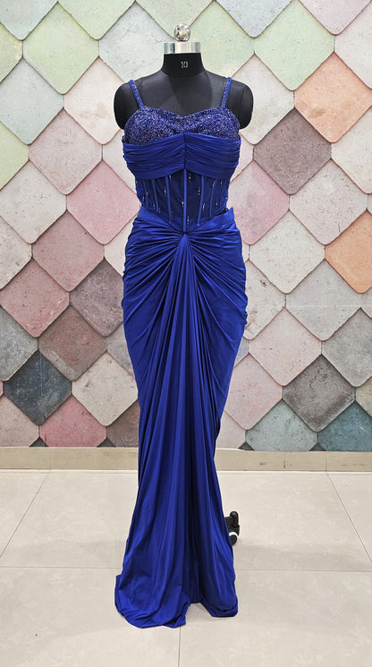 Dark green Drape Saree dress