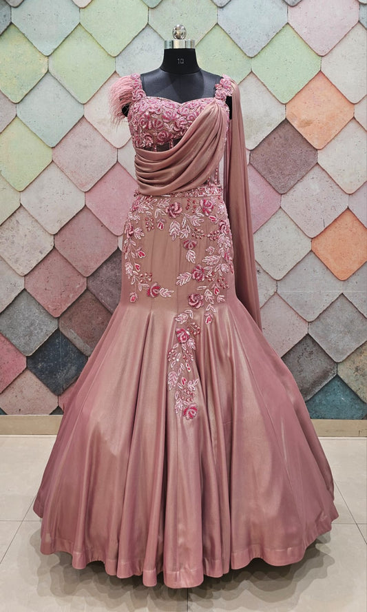 Pink Trendy fish cut lehenga