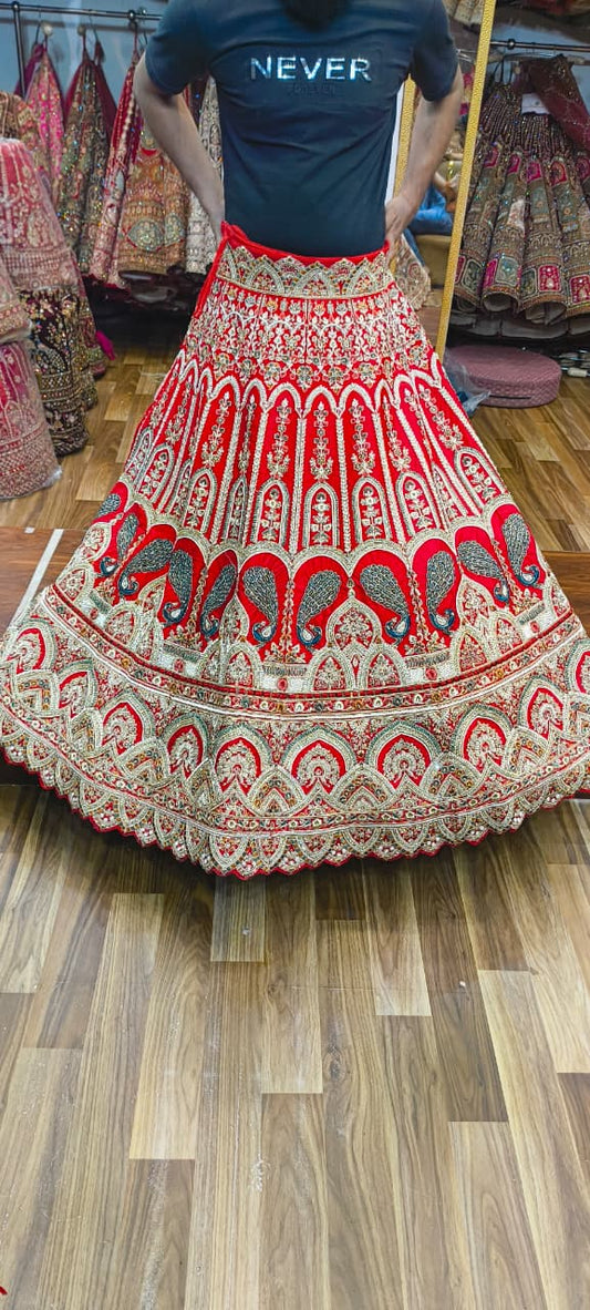 Rani pink peacock Bridal Lehenga
