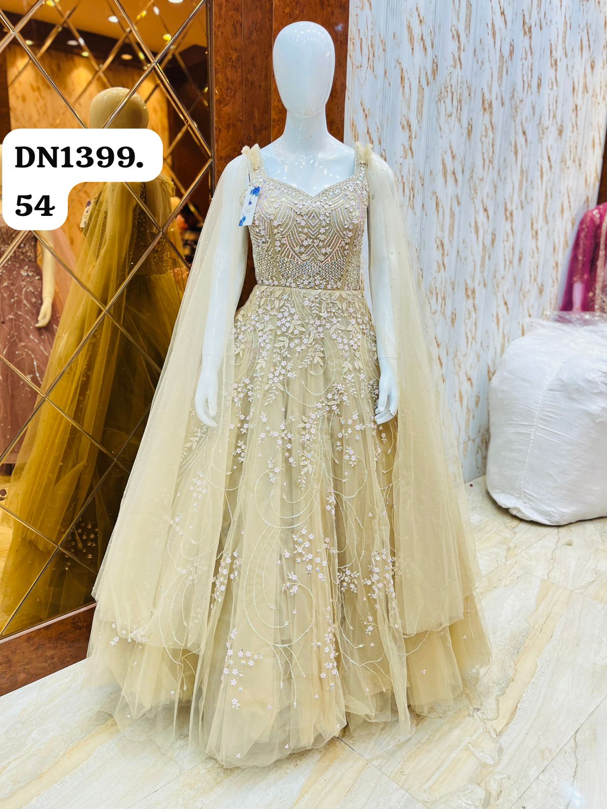 Chiku golden Gown