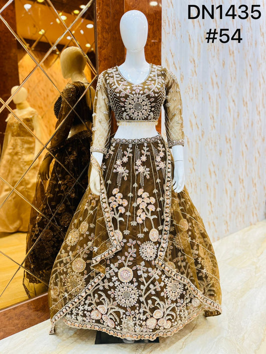 Mustard Crop Top Lehenga