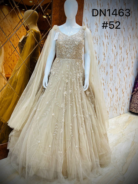 Beige Golden Gown