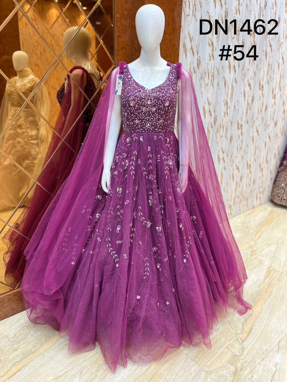Purple Heavy Gown - Shopping World