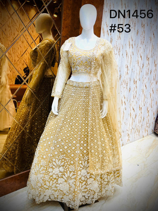 Light Yellow Crop Top Lehenga