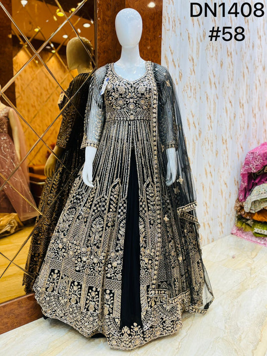 Black peplum Dress Farshi Gaharara Dress Special