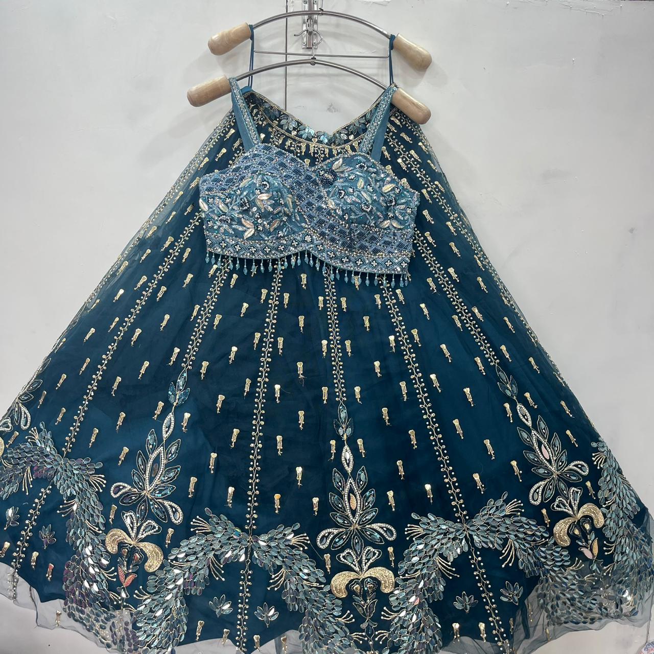 Purple lavender crop top lehenga