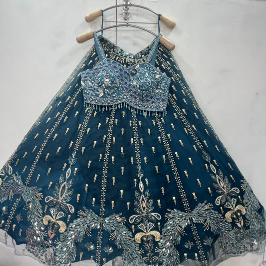 Purple lavender crop top lehenga