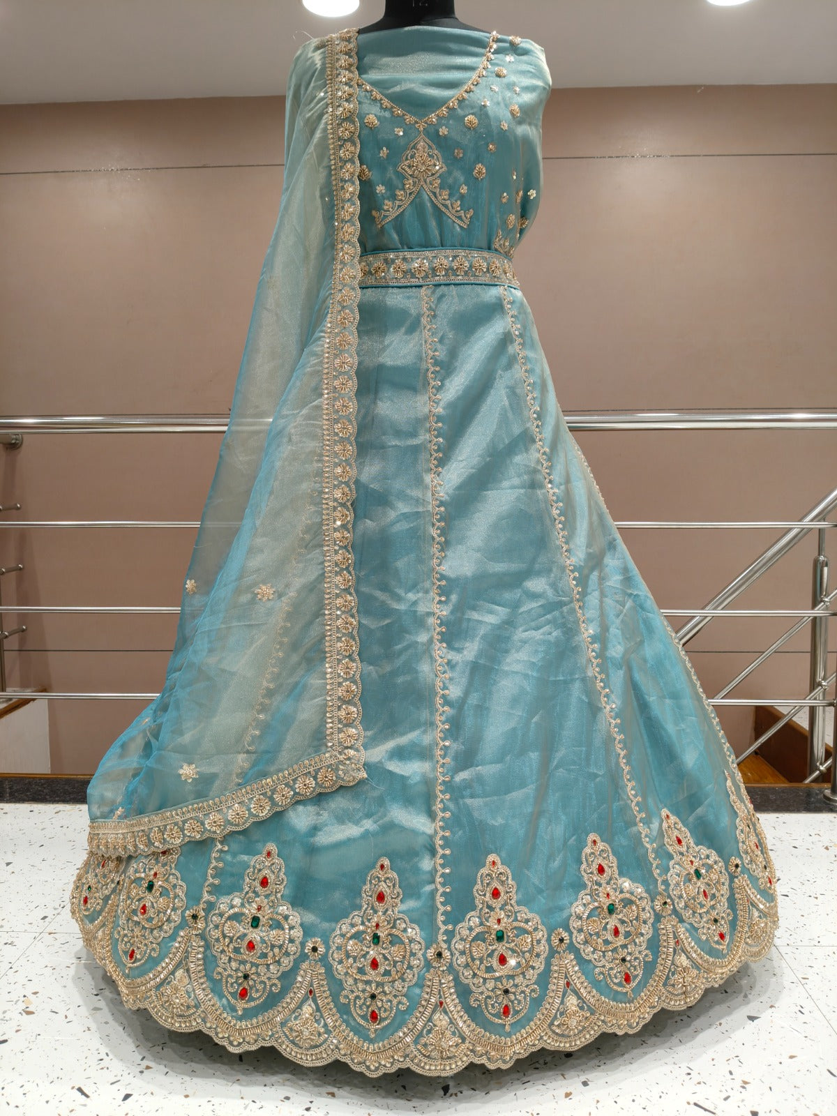 Chiku golden Lehenga