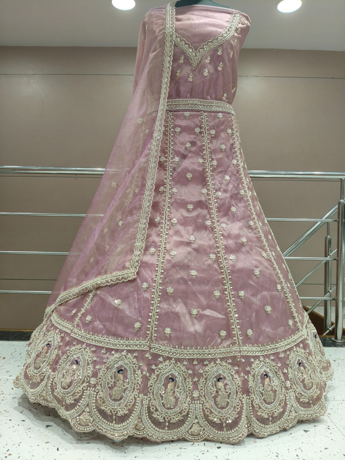 Pink Peacock Lehenga