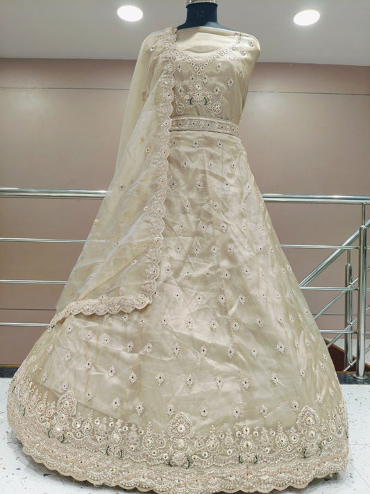 Yellow Haldi Mehendi Lehenga