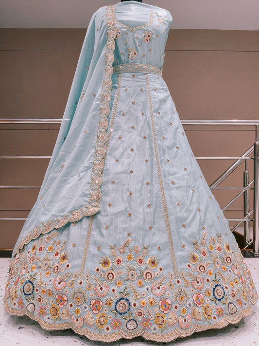 Sky Blue Lehenga