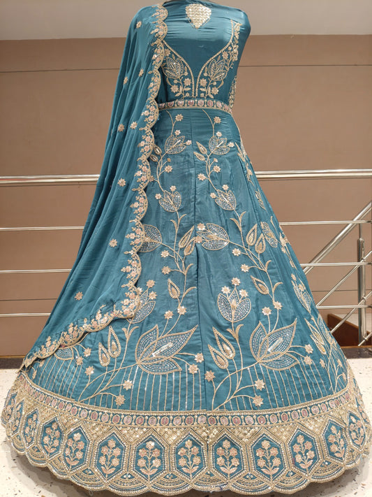 Sky Blue lehenga
