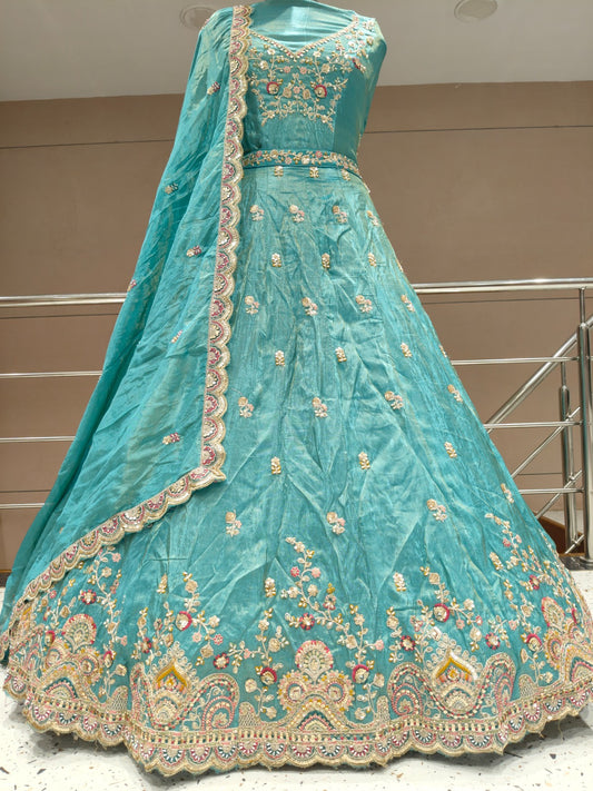 Sky Blue Lehenga
