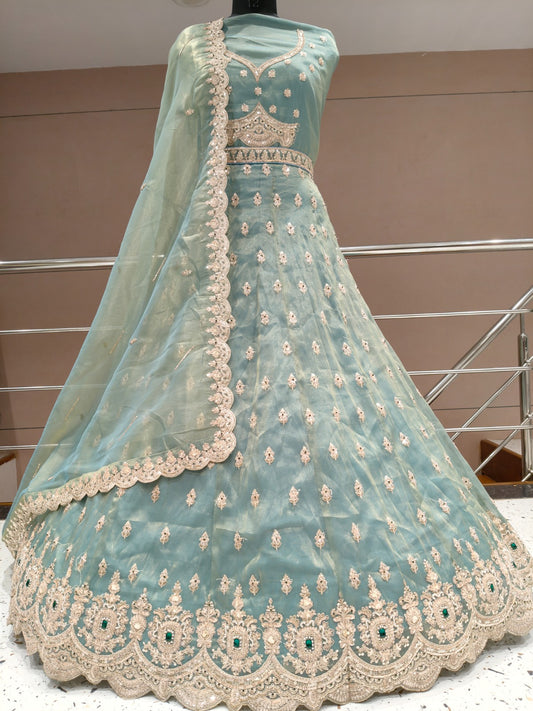 Sky Blue Lehenga