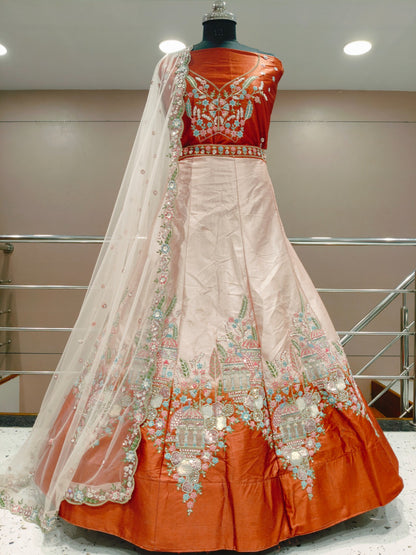 Pink Purple Double Shade lehenga