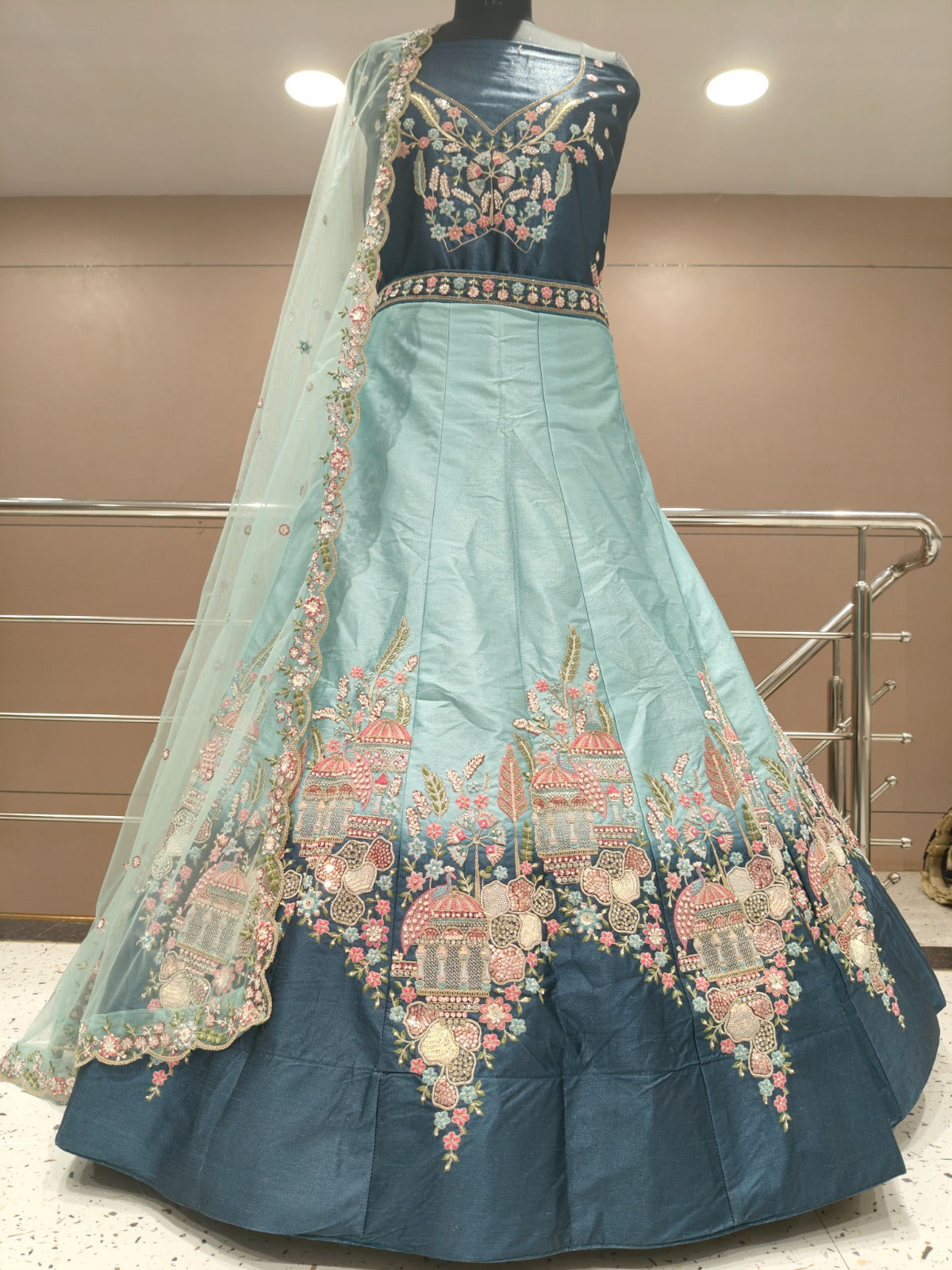 Pink Purple Double Shade lehenga