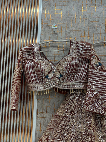 Pink Ready to Wear crop top Lehenga