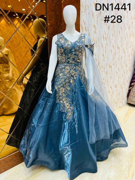 Blue Heavy Gown
