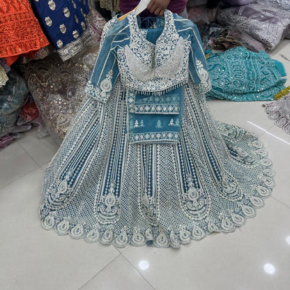Golden Yellow Crop Top Lehenga