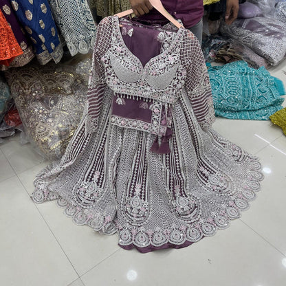 Golden Yellow Crop Top Lehenga