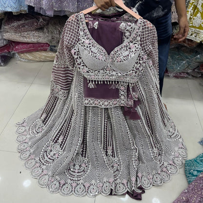Golden Yellow Crop Top Lehenga