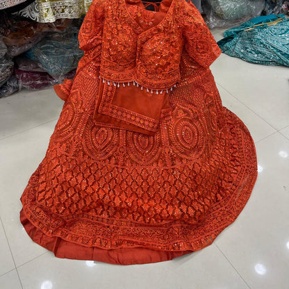 Golden Yellow Crop Top Lehenga