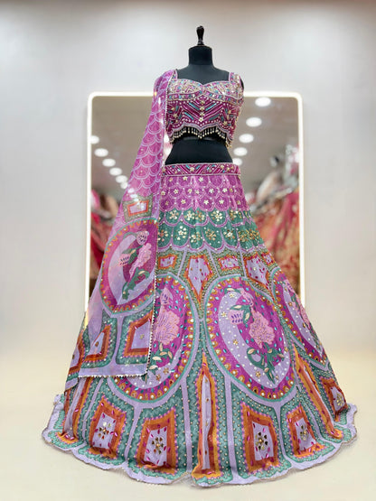Green PDP Crop Top Lehenga