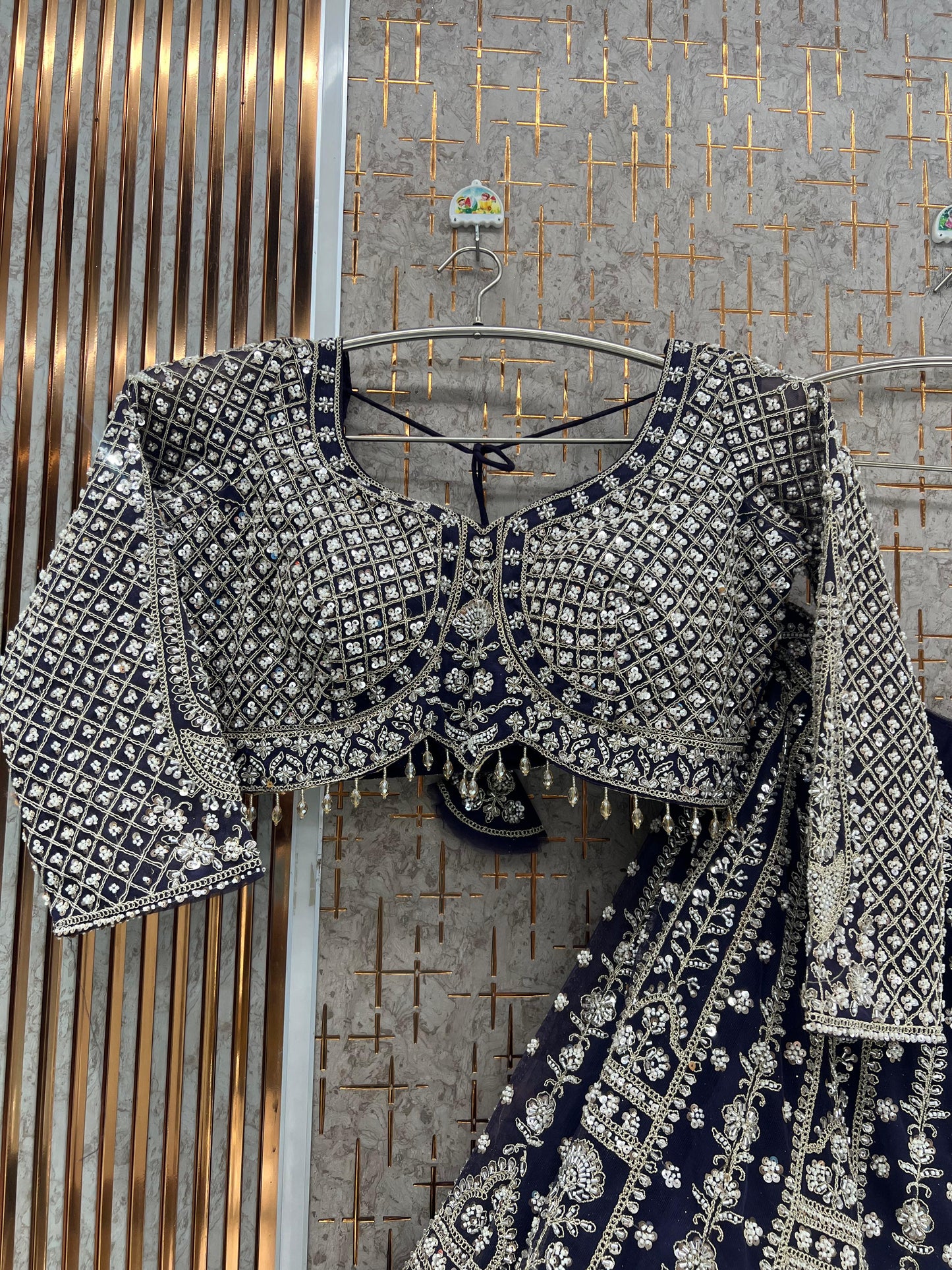 White Crop Top Lehenga