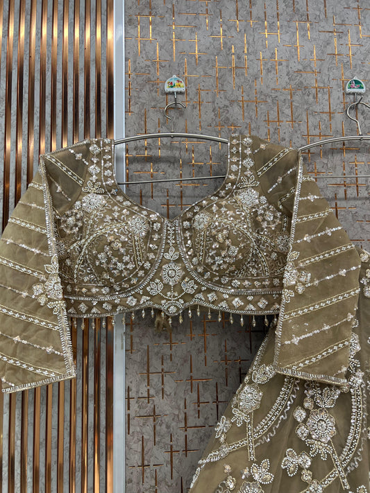 Chiku Golden Crop Top Lehenga