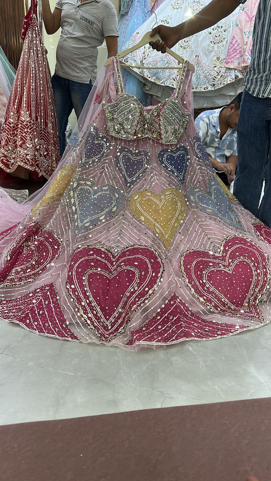 Pink Pdp Crop Top Lehenga