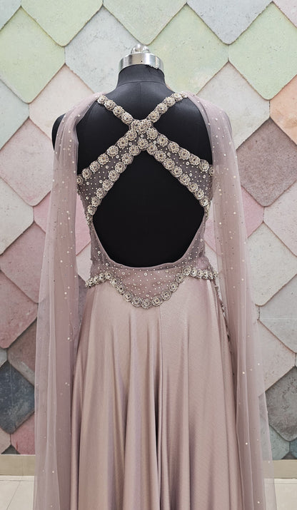 Pink handwork Crop Top Lehenga