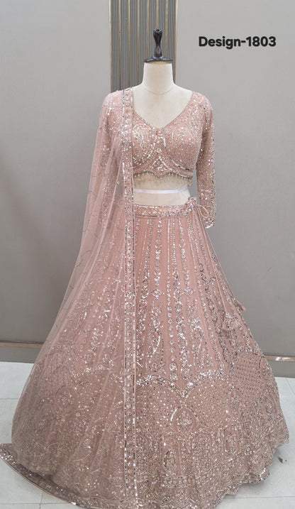 Lavender Crop Top Lehenga