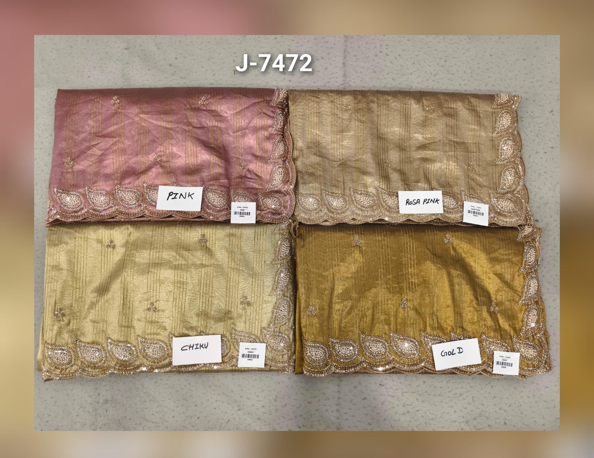 Pink Chiku golden Mustard Yellow Saree - Shopping World