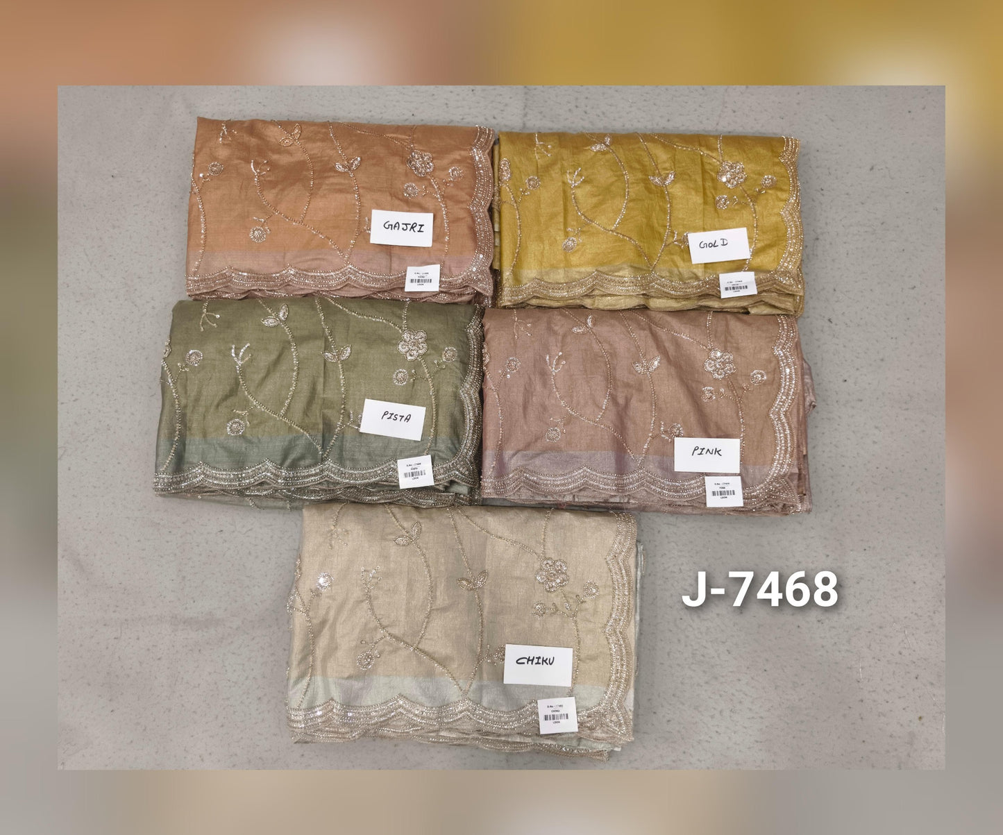 Gajri Pink golden pista Green Pink Golden Saree