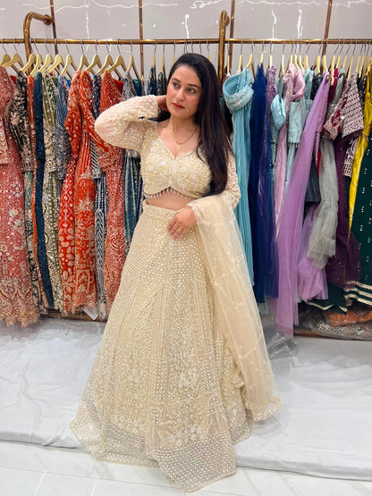 Chiku Golden Crop Top Lehenga