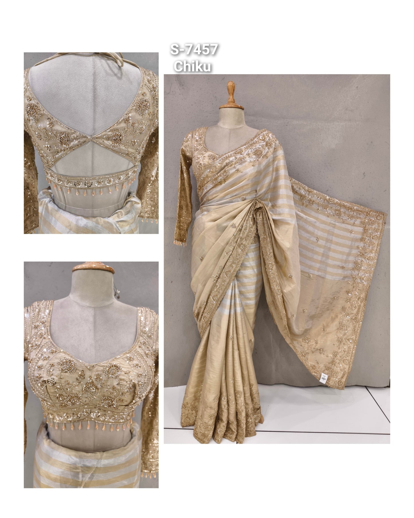 Golden Designer Saree