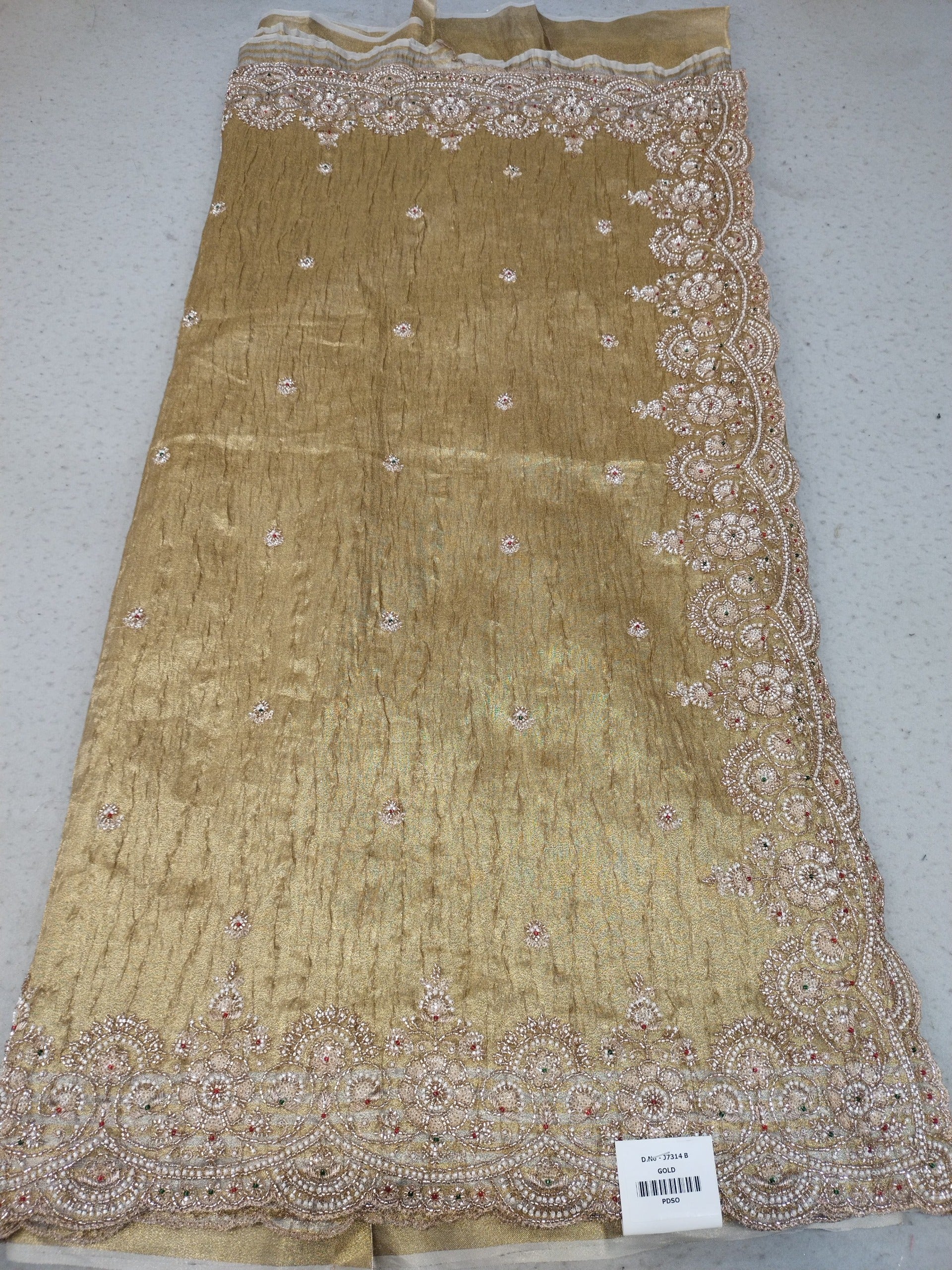Golden Designer Saree - Shopping World
