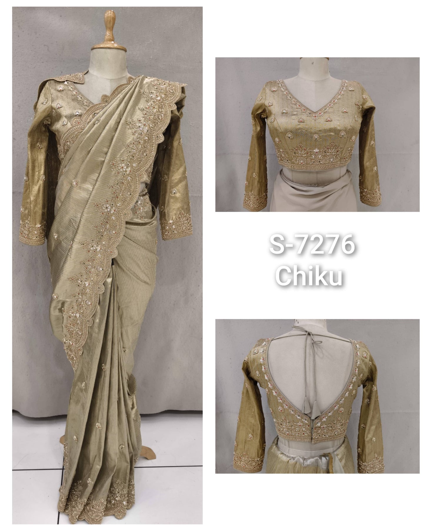 Golden Designer Saree